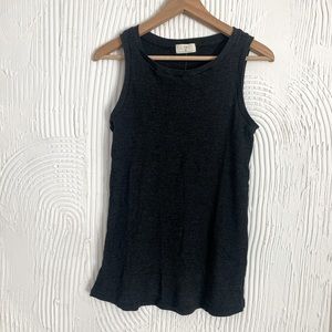 Anthropologie waffled tank. Charcoal grey. XS.